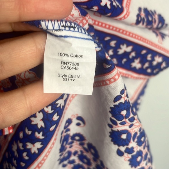 J Crew floral Paisley print poplin Tunic. NWOT - Picture 6 of 7